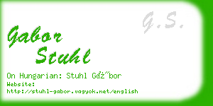 gabor stuhl business card